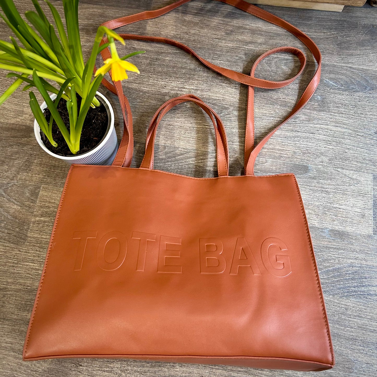 Faux Leather “Tote” Bag