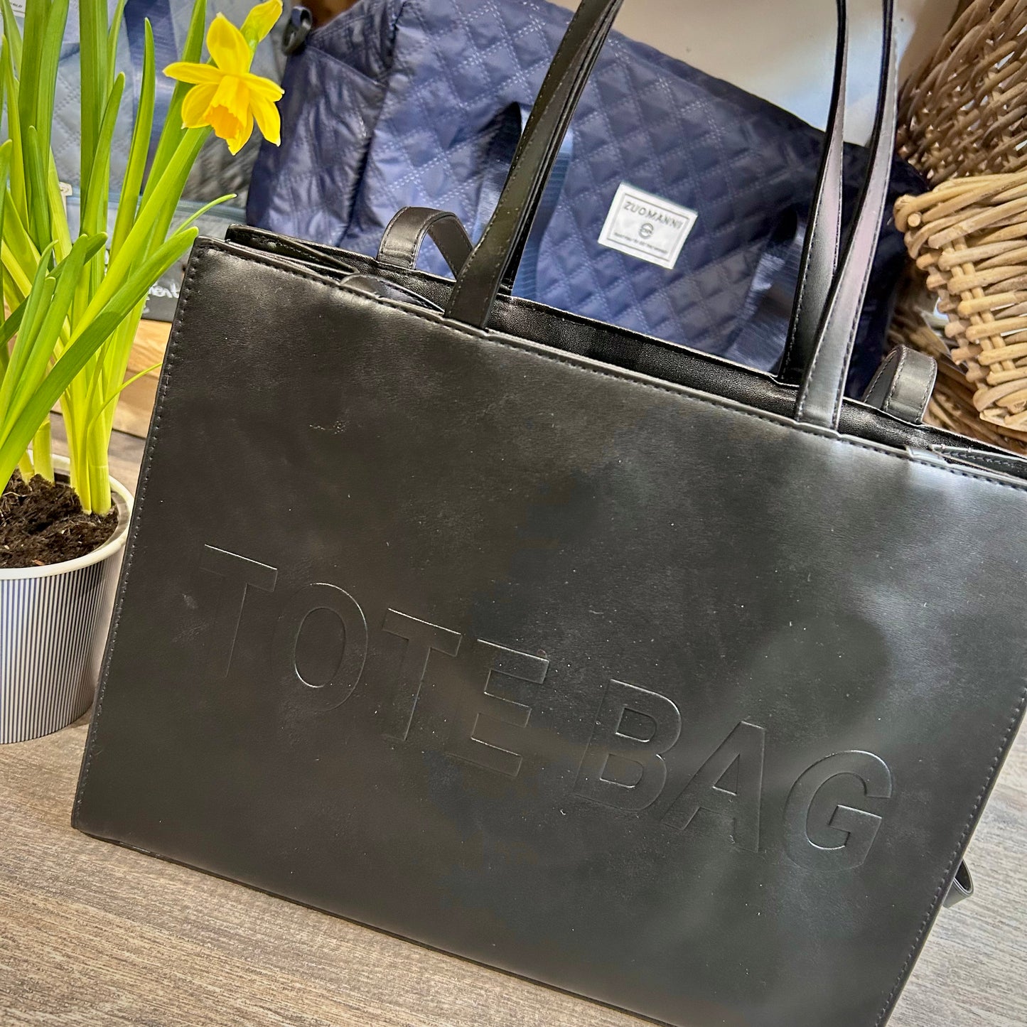 Faux Leather “Tote” Bag