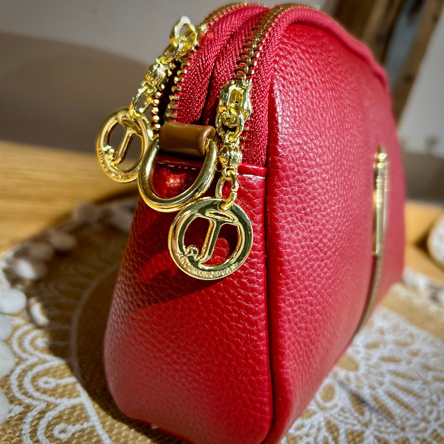 Faux Leather Cross-Body Bag