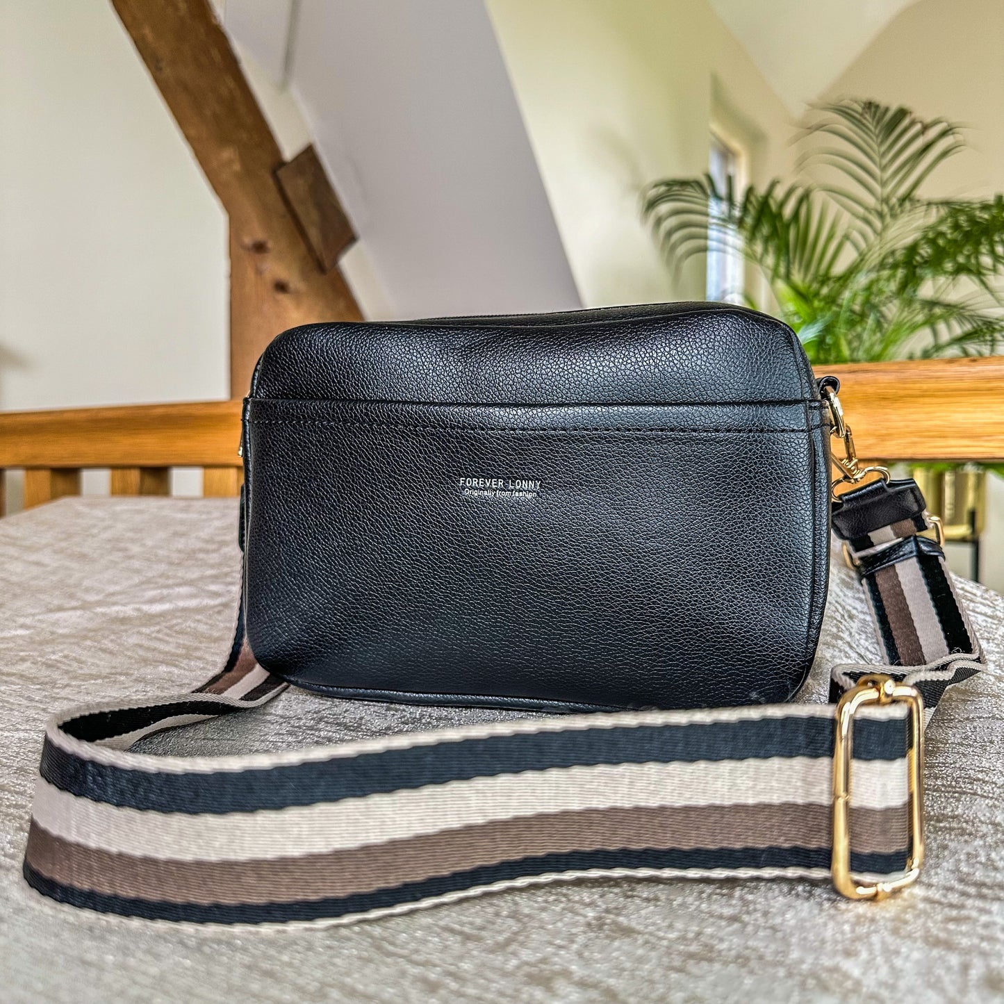 Large Cross Body Bag - Black