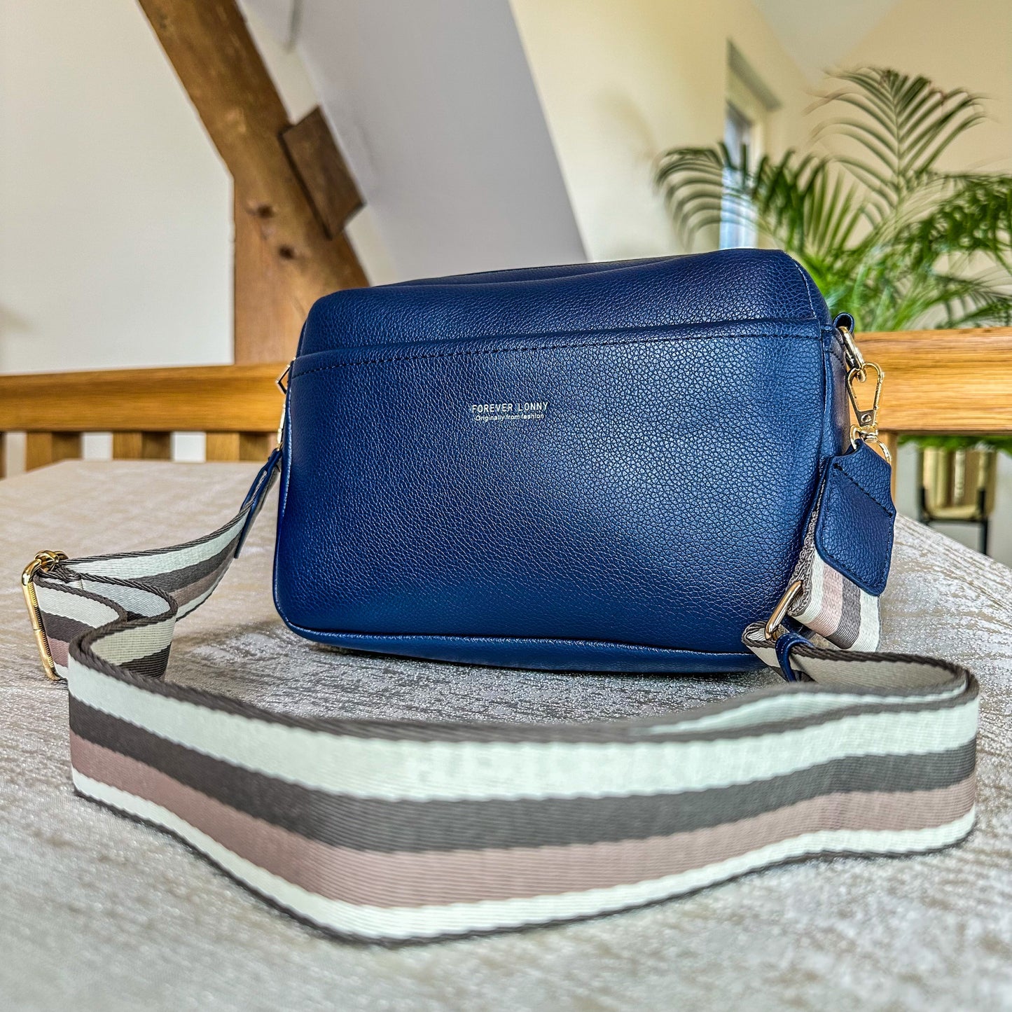 Large Cross Body Bag - Navy Blue