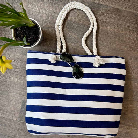 Striped Beach Bag