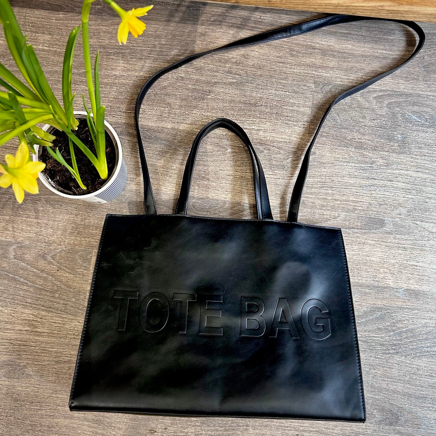 Faux Leather “Tote” Bag
