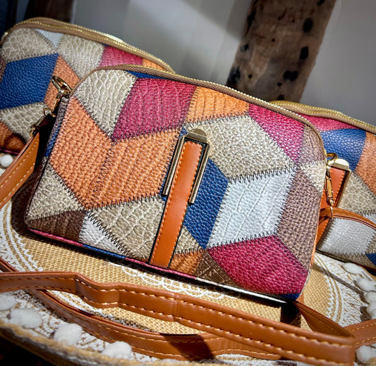 Multi-Coloured Cross-Body Bag