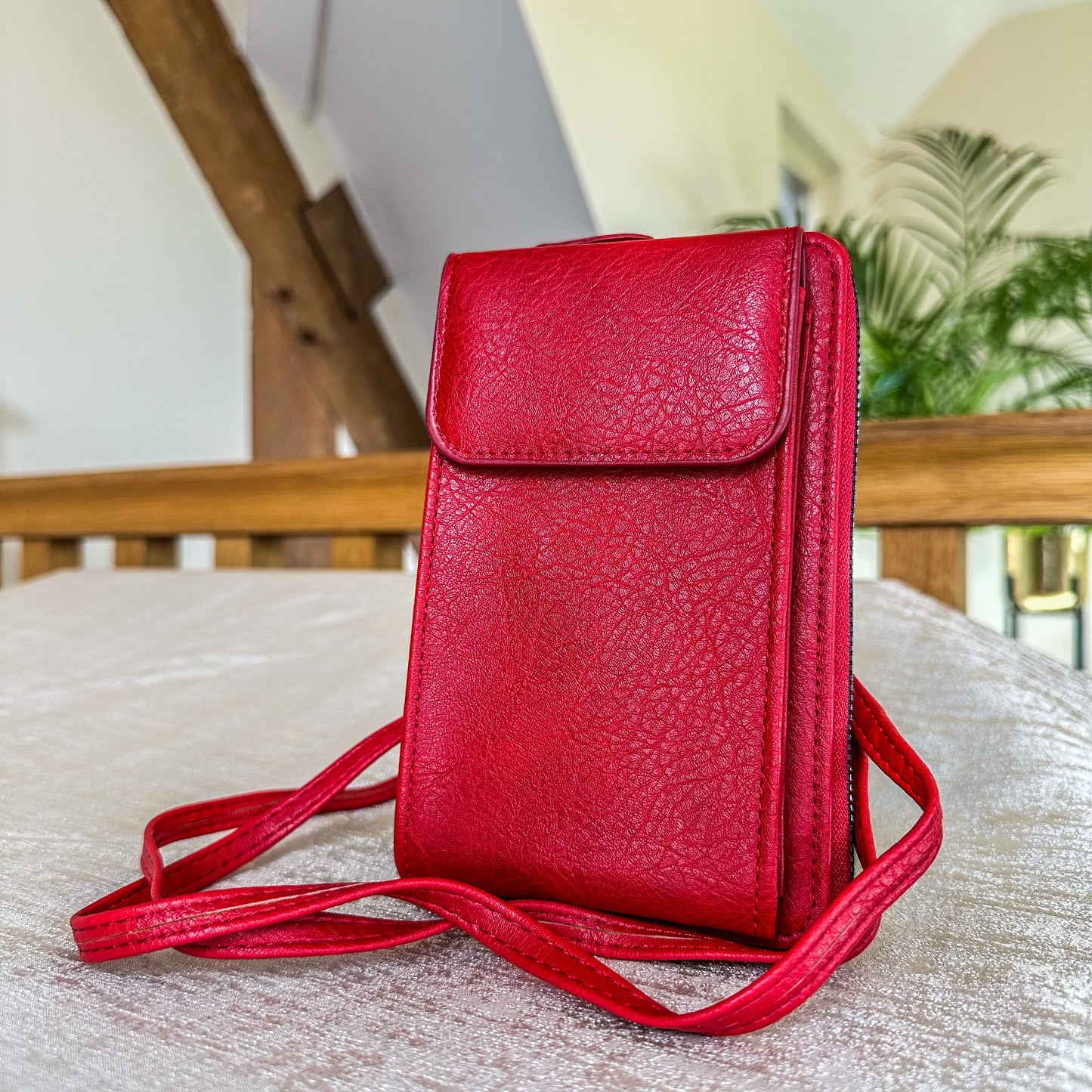 Cross Body with Phone Holder - Red