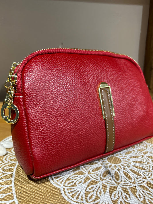 Faux Leather Cross-Body Bag