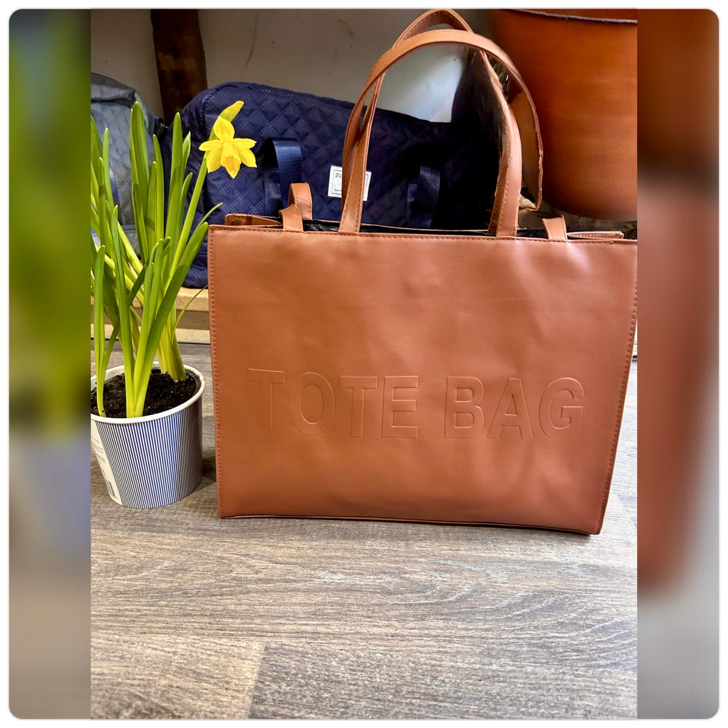 Faux Leather “Tote” Bag